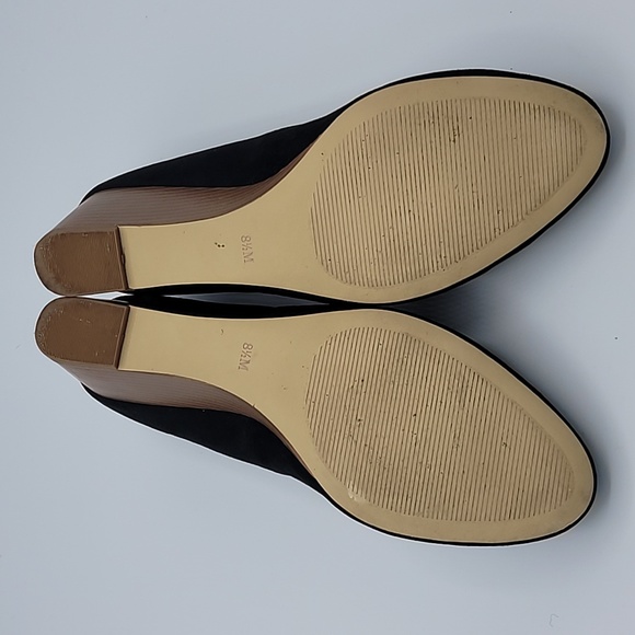 NWOB! Anne Taylor LOFT  Womens Black Faux Suede Wedge Heel Size 8.5M (US) Try on - Picture 9 of 9